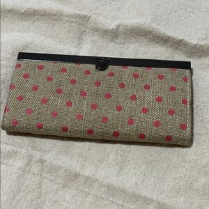 Pink Polka Dot Clutch Wallet